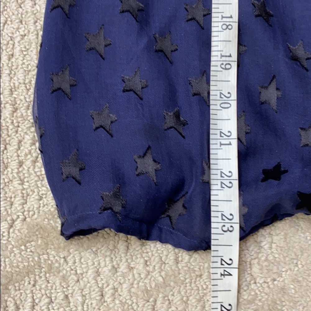Diane von Furstenberg navy silk peasant blouse - Picture 7 of 13